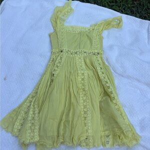 Free People Light Yellow  Dress